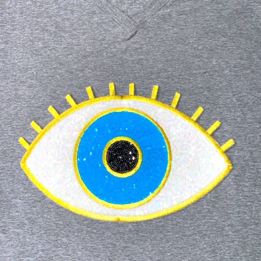 Sequin evil eye shirt